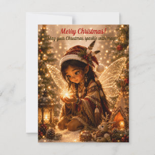 Weihnachtsfee Feiertag - Magische Grußkarte Einladung