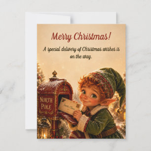 Weihnachtsfee Feiertag - Magische Grußkarte Einladung