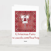 Weihnachtsfee Feiertagskarte (Rückseite)