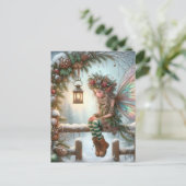 Weihnachtsfee Feiertagspostkarte (Stehend Vorderseite)
