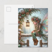 Weihnachtsfee Feiertagspostkarte (Vorne/Hinten)