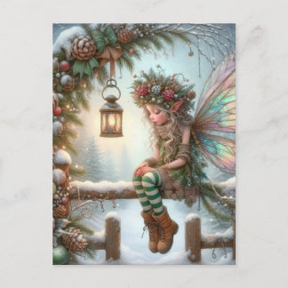 Weihnachtsfee Feiertagspostkarte