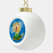 Weihnachtsfee  keramik Kugel-Ornament (Rechts)