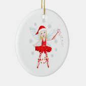 Weihnachtsfee-Ornament Keramik Ornament (Rechts)