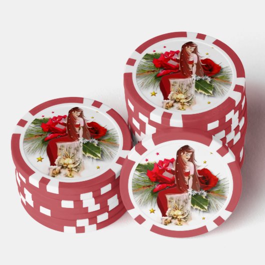 Weihnachtsfee rPoker Chip (Stapel)