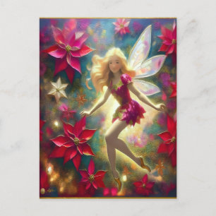 Weihnachtsfee-Sammlung - Blondes Haar Blassgold Postkarte