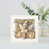 Weihnachtsfee – Whimsical Winter-Feiertagskarte (Stehend Vorderseite)