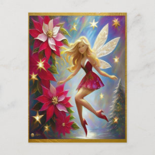 Weihnachtsfeen-Kollektion - Honigblonde Haare Feiertagspostkarte