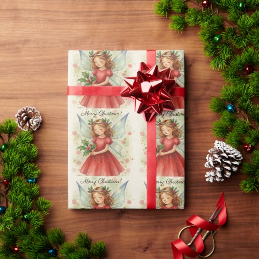 Weihnachtsfeen-Wasserfarbenkunst Geschenkpapier (Feiertagsgeschenk)