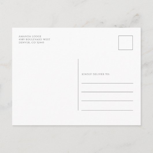 Weihnachtsfeier 2025 Moderne Rustikale Moderne Einladungspostkarte (Rückseite)