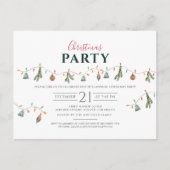 Weihnachtsfeier 2025 Moderne Rustikale Moderne Einladungspostkarte (Vorderseite)