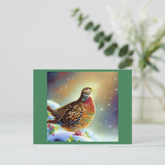 Weihnachtsfeier 3 feiertagspostkarte (Stehend Vorderseite)