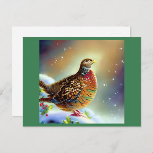 Weihnachtsfeier 3 feiertagspostkarte (Vorne/Hinten)