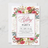 Weihnachtsfeier Abendessen Einladung (Vorderseite)