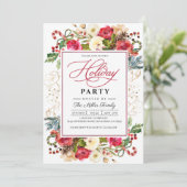 Weihnachtsfeier Abendessen Einladung (Stehend Vorderseite)