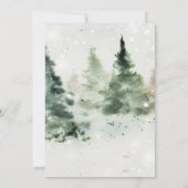 Weihnachtsfeier Abendessen Moderne Wasserfarbe Einladung (Rückseite)