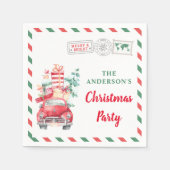 Weihnachtsfeier Abendessen Zuhause Tischcocktail Serviette (Vorderseite)