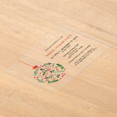 Weihnachtsfeier Acryleinladungen (Ablage )