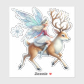 Weihnachtsfeier am Rentier Aufkleber (Blatt)