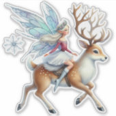 Weihnachtsfeier am Rentier Aufkleber (Vorderseite)