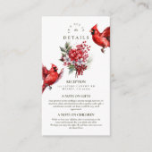 Weihnachtsfeier am Roten Kardinal Begleitkarte (Vorderseite)