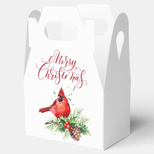 Weihnachtsfeier am Roten Kardinal Geschenkschachtel (Geöffnet)