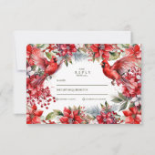 Weihnachtsfeier am Roten Kardinal RSVP Karte (Vorderseite)