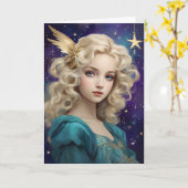 Weihnachtsfeier Angel Custom Message Karte (Gelbe Blume)