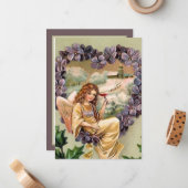 Weihnachtsfeier Angel verleihen Stimmung Mitteilungskarte (Vorderseite/Rückseite Beispiel)