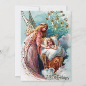 Weihnachtsfeier Angel verleihen Stimmung Mitteilungskarte (Vorderseite)