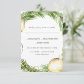 Weihnachtsfeier | Aquarellfarbenes UAWG mit Essens RSVP Karte (Stehend Vorderseite)