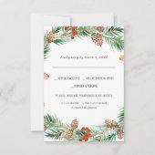 Weihnachtsfeier | Aquarellfarbenes UAWG mit Essens RSVP Karte (Vorderseite)