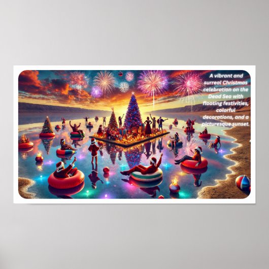 Weihnachtsfeier auf der Toten See Poster (Vorne)