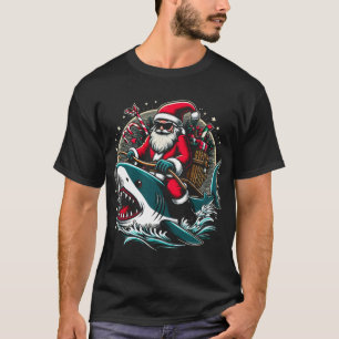 Weihnachtsfeier auf einem Hai T-Shirt