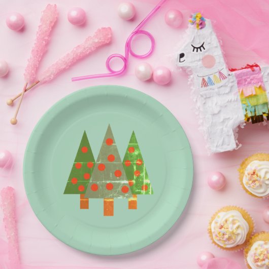 Weihnachtsfeier auf Tellern des Grünbuchs Pappteller (Party)