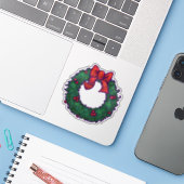 Weihnachtsfeier Aufkleber (Laptop mit iPhone)