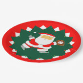 Weihnachtsfeier Baseball Pappteller (Schrägansicht)