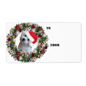 Weihnachtsfeier Bichon Frise Geschenketiketten (Vorne)