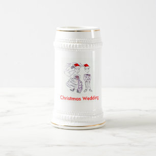 Weihnachtsfeier Bierglas