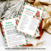 Weihnachtsfeier Böse oder Nett Spiel Feiertagskarte