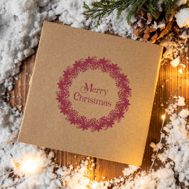 Weihnachtsfeier Botanische Holly & Poinsettias Gummistempel