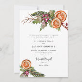 Weihnachtsfeier | Botanische Wintereinladung Einladung (Vorderseite)