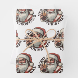 Weihnachtsfeier Bourbon-Party Whisky-Liebhaber  Geschenkpapier Set