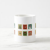 Weihnachtsfeier Briefmarke Kaffeetasse (Mittel)