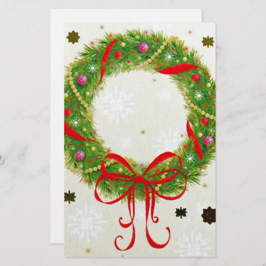 Weihnachtsfeier Briefpapier (Vorne/Hinten)