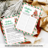 Weihnachtsfeier Buchstaben Spiel Feiertagskarte