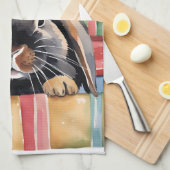 Weihnachtsfeier Bunny Rabbit Geschirrtuch (Viertel Falte)