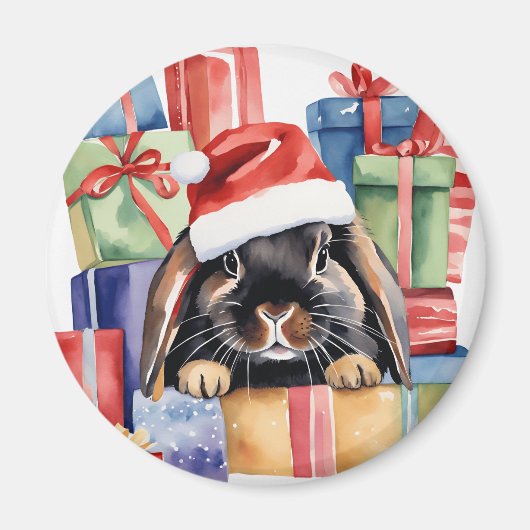 Weihnachtsfeier Bunny Rabbit Magnet (Vorne)