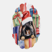 Weihnachtsfeier Bunny Rabbit Ornament Karte (Rechts)