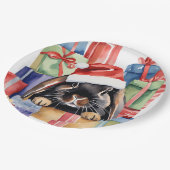 Weihnachtsfeier Bunny Rabbit Pappteller (Schrägansicht)